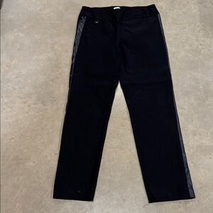 Black Pants with Side Stripes